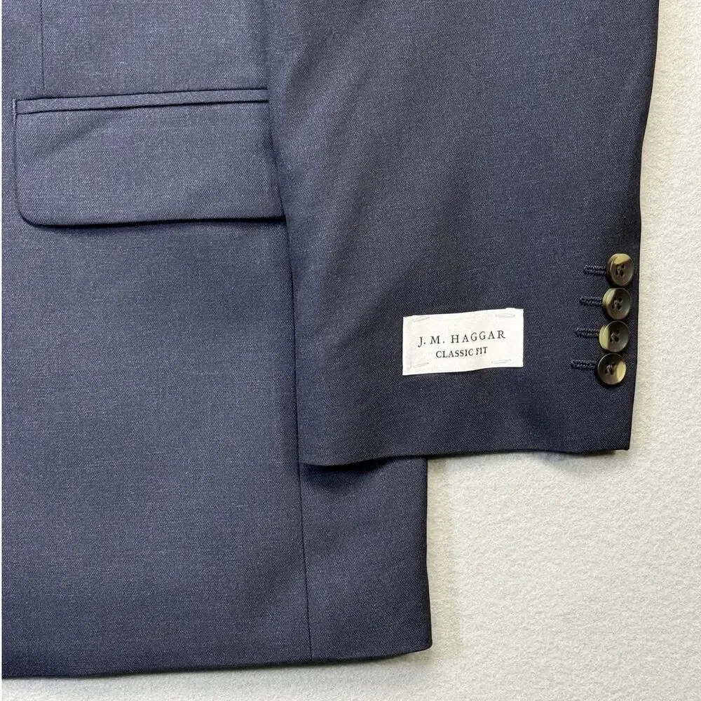 Haggar Men's Classic Fit Premium Stretch Suit Jacket  Dark Navy 44R $220